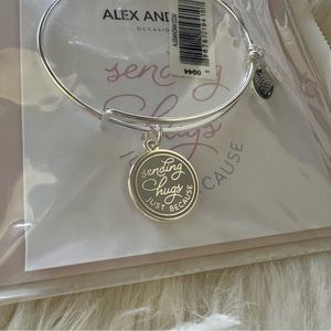 NWT Alex and Ani 'Sending Hugs Just Because' Charm Bangle